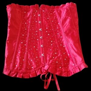 Red diamond corset adjustable